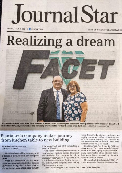 Peoria Journal Star Facet Newspaper Feature