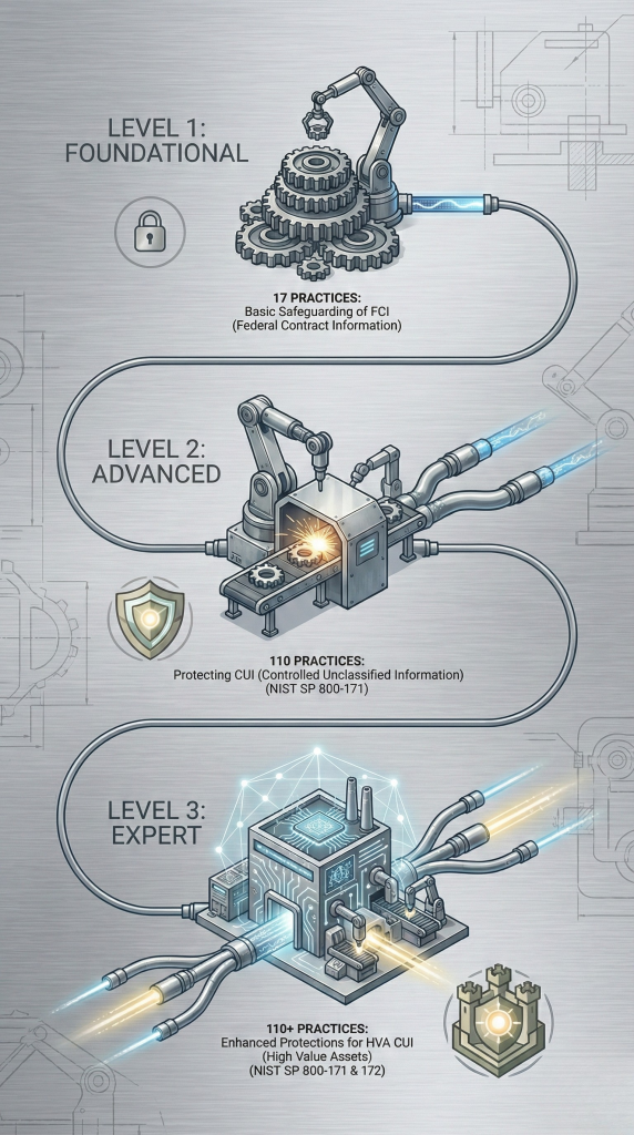CMMC Journey from Foundational to Expert illustration