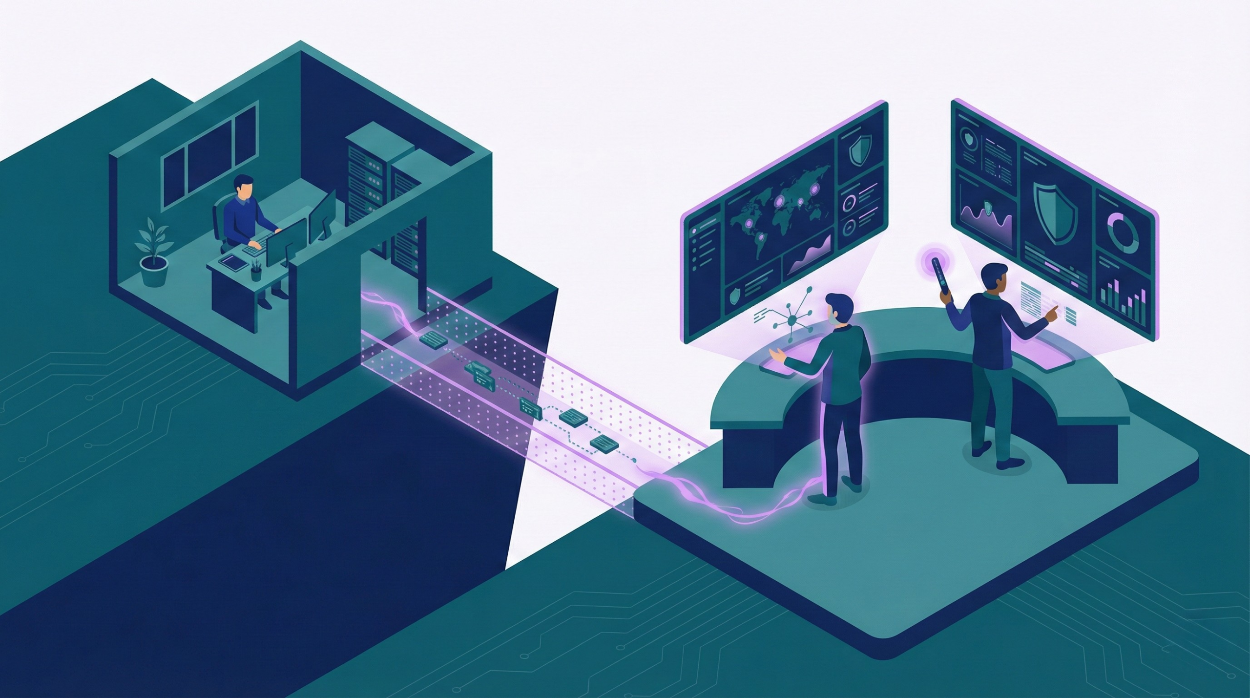 co-managed IT. two IT teams working across companies together